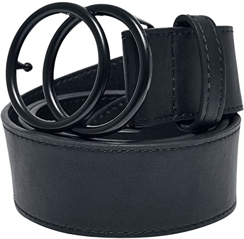 Urban Classics Unisex TB6433-Coloured Ring Buckle Belt Gürtel, Black, L/XL