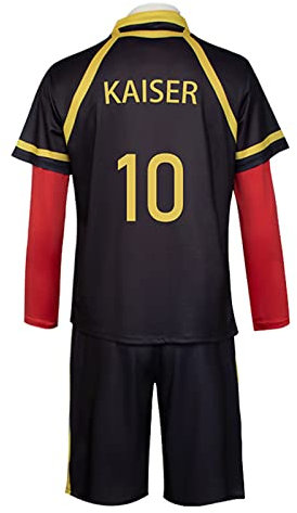 AwwwCos Cosplay Costume Football Jersey Sportswear Uniform Suits Sweatershirt Unisex, Red No.10, Large