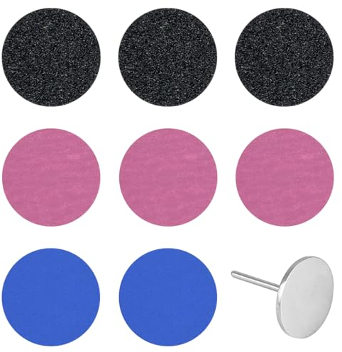 150 Pezzi Dischi Abrasivi Pedicure, 80/120/180 Pedicure Elettrico Dischi Abrasivi, 25 mm Levigatrice per Piedi Disco Abrasivo, Pedicure Accessories, con Asse Piano, per Esfoliante