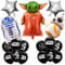 Chukua ballon Geburtstagsdeko Star Krieg Luftballons Geburtstag Deko Jungen Mädchen mit Yoda Luftballons Sterne Wars Party Balloons Roboter Folienballons Star Wars Thema Kindergeburtstag Party Deko