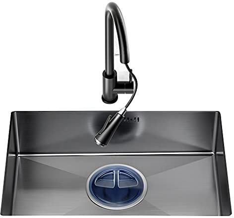 Fregadero Cocina Fregadero Fregadero De Acero Inoxidable Fregadero De Un Solo Baño Cocina Nano-Plato Fregadero Hogar Bajo Encimera Fregadero Grande Fregadero De Verduras