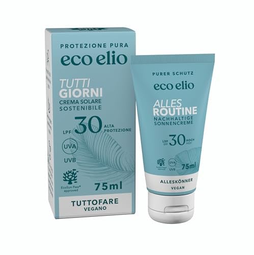 eco elio crema solare sostenibile SPF 30 75ml Tutti giorni I crema solare senza octocrylene e microplastiche I crema solare viso 30 I crema solare travel size small I crema solare corpo 30