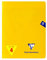 Clairefontaine 343751AMZC Un lot de 4 Cahiers Agrafés Mimesys - 17x22 cm - 48 Pages Grands Carreaux - Papier Blanc 90 g - Couverture Polypro - Couleur : Jaune