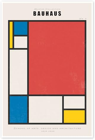 Bauhaus Colours Poster 70 x 100 cm Bunt Wandbilder Wanddeko