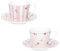 BRANDANI Polline Rosa Set 2 Pezzi Tazza caffè 100ml Porcellana