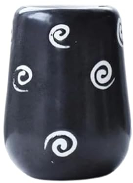 BIVVI Handbemalter Blumentopf aus Keramik in Schwarz und Weiß für Pflanzen, Groot-Vase, Desktop-Ornamente, Hausgarten-Dekoration