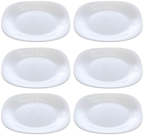 ACAN Tradineur - Pack de 6 Platos Modelo Parma Postre - 20 cm - Material Resistente - Apto para lavavajillas y microondas - Ideal para el hogar, cocina y hosteleria.