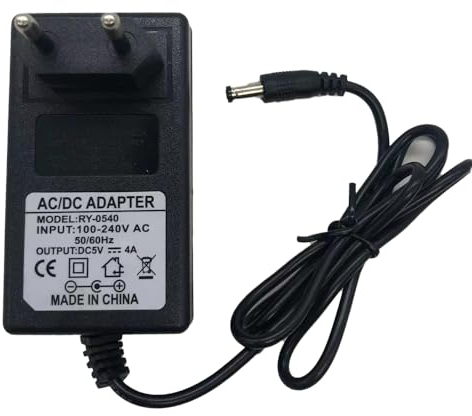 Lelukee 5V4A Adaptador Universal de CA/CC, Adaptador de Corriente Transformador 20W Fuente de alimentación 5.5 x 2.1/2.5 mm,para Monitor LCD,El hogar, Cámara Web
