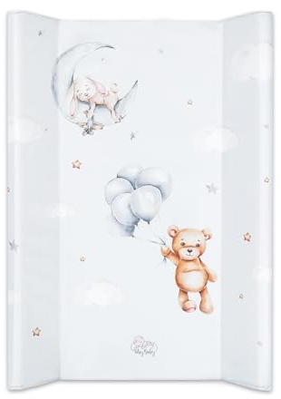 Cambiador bebe 70x47 cm - impermeable rígido en forma de cuña portátil para cómoda fácil de limpiar cojin muda comoda trocador fraldas colchón colchoneta Motivo de oso de peluche B