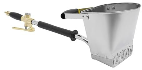 Fliuyr Pistola de pulverización de cemento, herramienta con cuatro agujeros de pulverización, mortero de cemento, pulverizador de yeso, 3,5 L, gran capacidad, herramienta para pulverizar cemento,