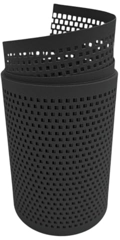 zaun|zu® Premium Sichtschutzstreifen GELOCHT | genarbte Oberfläche | Quadrat Lochmuster | PP für Doppelstabmatten | Sichtschutz Rolle | Polypropylen | Zaunblende | Made in Germany Anthrazit 2,55m