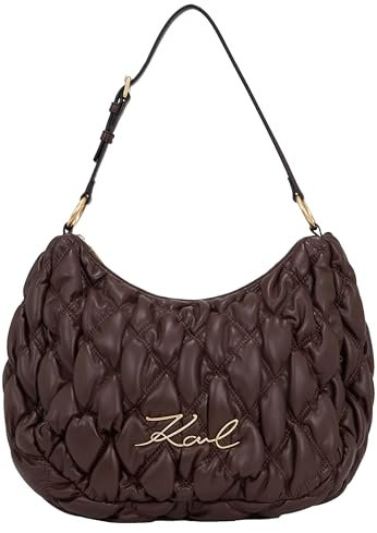 KARL LAGERFELD Sac Hobo K/Signature Kuilt couleur chocolat, marron, Medidas: 12 x 38 x 28 cm