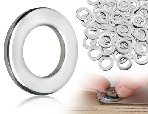 Emezddo 100 pezzi M8 rondelle, rondelle in acciaio inox, rondelle corpo antiruggine, rondelle metalliche, rondelle in acciaio inox, rondelle piatte, per viti, barre filettate e dadi