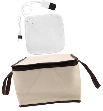 Cabilock Kasten Teiggärbox Gärbehälter Brot Gärschrank Proofing-Zubehör Gärschrank zum Brotbacken Teig Gärschrank Sauerteig-Heizmatte Kit zur Herstellung von Joghurt Plastik Beige