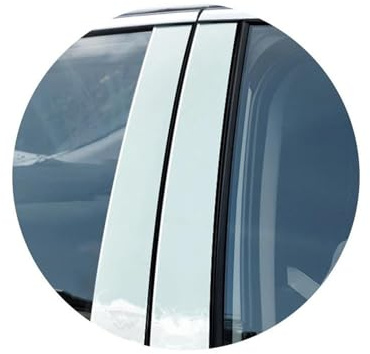 Car Door Edge Protector For Jaguar XF X250 2007 2008 2009 2010 2011 2012 2013 2014 2015 Window Door Column B C Pillar Post Cover Trim Sticker(Silver)