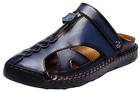 Sandales Homme Été Confortable Chaussure Pied Nu De Plage Plastique Chaussures Marche Sandale Cuir Orthopédique Chaussons Claquette Respirante Ete Pieds Larges Claquettes Randonnée Sabot