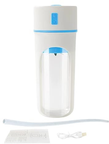 Vaso Mezclador Eléctrico,Batidora Portátil Personal | Botella Térmica Multifunción 48Cl Con Pajita Para Deportes Viajes Senderismo Jugos Frutas Y Hogar