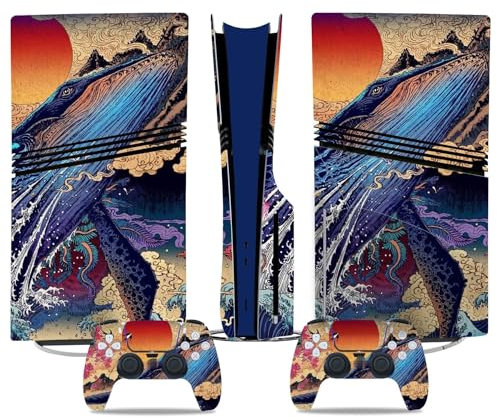 pour PS5 Pro Skin Disc Edition & pour PS5 Pro Skin Digital Edition Console Et Contrôleur Vinyl Cover Skins Wraps Scratch Resistant Compatible 37851 sans Mousse sans Bulles(Digital Edition)