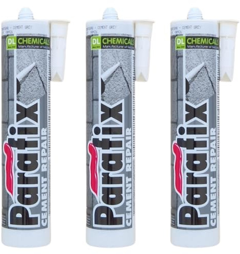 3x Remstaler ZEMENT REPARATURMÖRTEL | Reparaturdichtstoff | Zementgrau | Temperaturbeständig | Überstreichbar | 310ml