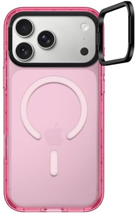 CASETiFY Impact Ring Stand iPhone 17 Pro Max Hülle [Integriertem Ständer/MagSafe-kompatibel/Schutz vor Stürzen aus 2 m Höhe] - Rosa