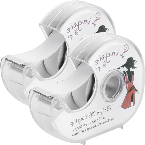 wilcractk 2 Rollen Fashion Tape Körper, doppelseitiges Body Tape für Kleider und Kleidung, 5m, transparent, mini Klebestreifen BH, ideal für Alltag, Partys, Hochzeit