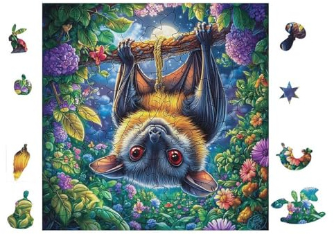 Monkey in Flower Tree 100 Piece Pack DIY Jigsaw Puzzle Collectors Cognitive Development Educational Decorative Puzzle Gifts for Adults Premium Cardboard 28x28cm
