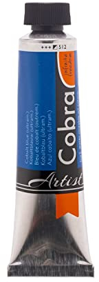 Cobra Talens wassermischbare Ölfarben, 40 ml, 512 Kobaltblau Ultramarin