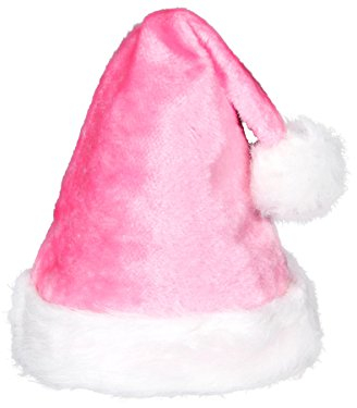 Alsino Weihnachtsmütze Rosa Nikolausmütze Plüschmütze 27 cm für Kinder & Erwachsene, Weihnachtsfeier, Geschenk-Idee, Weihnachts-Accessoire WM-92
