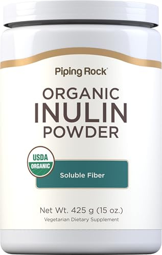 Piping Rock Organic Inulin Powder | 15 oz | Soluble Fiber Supplement