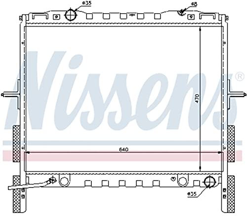 NISSENS Kühler Motorkühlung Kühler Wasserkühler Motorkühler Netzbreite 636mm Netzlänge 467mm Netztiefe 26mm 66658