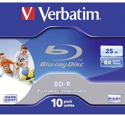 Verbatim BD-R SL 25 GB 6 x Printable 10PK – Re Rohlinge (6 x, Schmuckkasten)