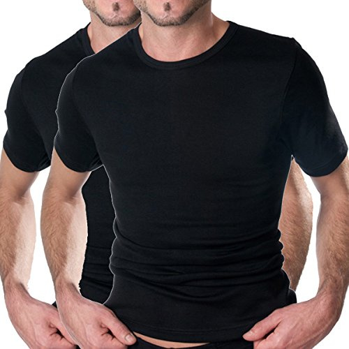 HERMKO 16800 2er Pack Herren Business Kurzarm Unterhemd angenehm weich Dank Modal