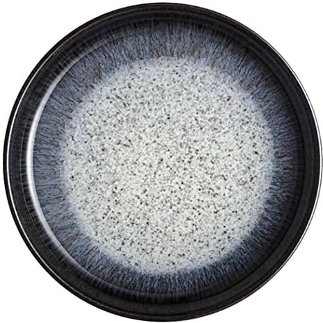 Denby Halo Alt Coupe Plate, Ceramic, Black, 17 x 17 x 2.5 cm