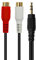 QiCheng&LYS 3.5mm to RCA Audio Extension Cable,Gold Plated 3.5mm Male to 2RCA Female Stereo Y Splitter Audio Cable for Smartphones,MP3 Tablets Speakers Home Theater (3.5 Male to 2RCA 30cm)