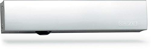 GEZE 143641 Türschließer TS 5000 ECline Türbeschlag ohne Gleitschiene EN 3-5, Obertürschließer weiß, Silber
