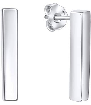 ANDANTE 925 Sterling Silber Damen minimalistische Ohrstecker Ohrringe Stab ** Gaia ** im angesagten geometrischen Design