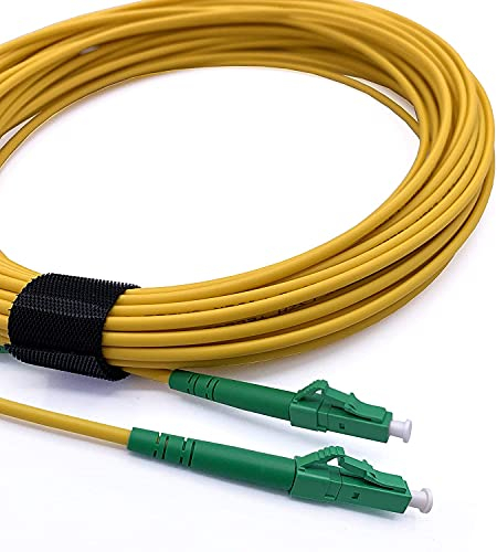 Elfcam® - 0,5m Glasfaserkabel LC/APC auf LC/APC Simplex Singlemode 9/125µm LSZH, FTTH LWL Patchkabel, Kompatibel mit Deutscher Telekom (0,5M)
