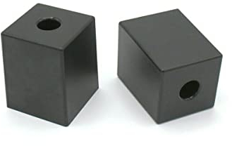 Generisch 4 Möbelfüße Polsterfüße Gleitscheiben quadratisch 50 x 50 mm 62 mm hoch, Kunststoff, PFE