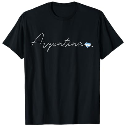 Argentina Argentinische Flagge und Herz auf Argentinien T-Shirt
