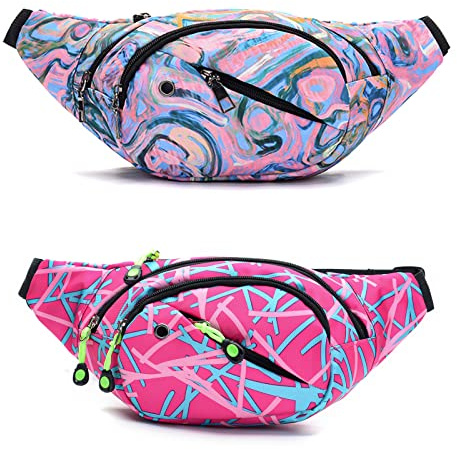 Long Keeper Bauchtasche Damen Herren Stylisch Multifunktionale Bauchtasche Gürteltasche Groß Verstellbare Träger Hüfttasche Fanny Pack für Outdoor Reise Sport