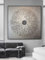Abstrakte Handgemalte Ölgemälde Auf Leinwand Postmodernes Wohnzimmer Luxus Silber Und Silberfolie Dicke Textur Textur Einfache High-End-Modellzimmer Restaurant Wandbild Dekorative Malerei 80X80Cm(32