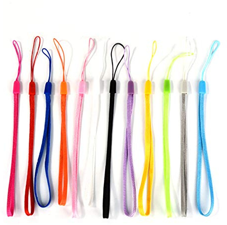 50 Stück Handschlaufe Für Telefon Trageschlaufe Handyanhänger Handgelenksband Telefon Armband Handy-Lanyard Blauer Schlüsselanhänger Schlüsselbund Kette Fräulein Ornament Kristall