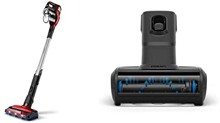 Philips SpeedPro Max Aspirateur Balai - sans Fil et 2-en-1 - Jusqu'à 65 Min d'Autonomie, Brosse d'Aspiration à & Philips FC8078/01 Mini Brosse d'aspiration Turbo (Compatible avec Philips SpeedPro