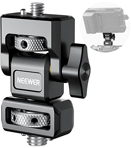 NEEWER Kamera Monitorhalterung mit 3/8 ARRI Positionierungsrändelschraube,1/4 Schraube für 5&7 Monitor,kompatibel mit Atomos Ninja V,360°drehbar 180° Neigungsdämpfung,kompatibel mit SmallRig,MA004