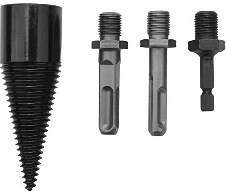 Peowuieu Abnehmbarer Brennholz Holz Spalter Bohrer Bits, Holz Spalter Bohrer Bits Geteilte Bohr Werkzeuge Bohrer Bits Holz Hacker