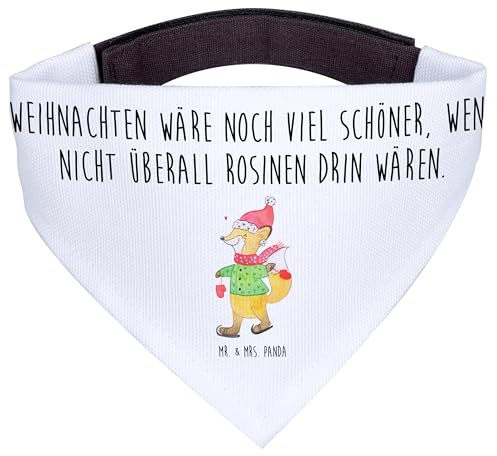 Mr. & Mrs. Panda Hundehalstuch L Fuchs Schlittschuhe - Geschenk, Bandana Für Hunde, Hundeschal, Weihnachtsbaum, Heiligabend, Tannenbaum, Halstuch, Hund, Winter, Weihnachten, Weihnachtsmann