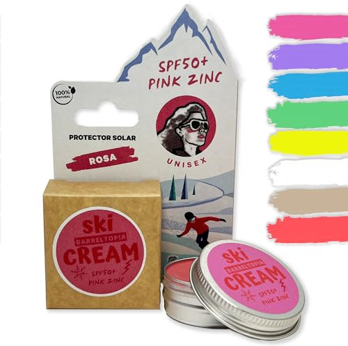 Barreltopia Sonnencreme Skifahren SPF 50+ – Sonnencreme Ski mit Zinkoxid – Sun Stick & Kälteschutzcreme für Gesicht – Winter & Gebirge Sonnenschutz