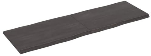 TJROO Tischplatte Dunkelgrau 160x50x4 cm Massives Eichenholz Tabletop Esstischplatte Möbelplatten Massivholzplatte Tischplatten Deckplatte Esstiach Holzplatten Schreibtischplatten