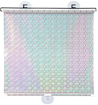 Suction Cup Roller Blind,Free-Perforated Sun Protection Blackout Window Blind,Retractable Privacy Screen Curtains,for Home Balcony Bathroom Kitchen Office Car Window Door (68x125cm/27x49in)