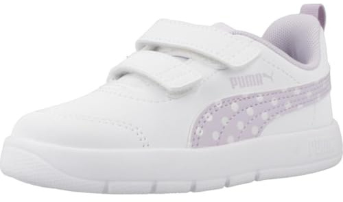 Puma COURTFLEX V3 Dotty V INF, Damen Sneaker, Puma White-Lilac Frost,